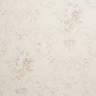 Cottage Floral Beige Shabby Chic Wallpaper For Walls Double Roll
