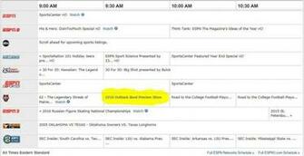Espnu Outback Bowl Pre Volnation