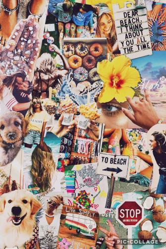Collage Background Cute Wallpaper Aesthetic In
