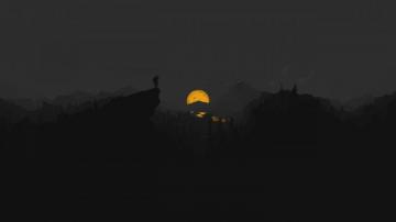 Wallpaper Firewatch Dark Night Minimalism Videogame