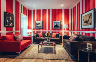 Red And White Striped Wallpaper