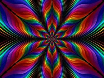 Second Life Marketplace Rainbow Flower Animated Picture