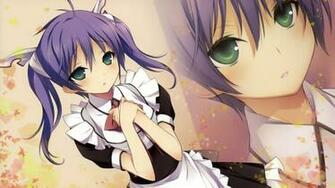 Wallpaper Anime Girl Cute Maid Gesture Full HD