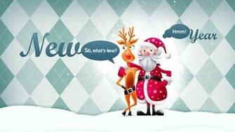 Santa New Year Wishes Wallpaper HD