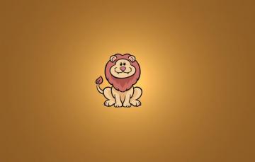 Wallpaper Smile Animal Minimalism Leo Sitting Lion Image For