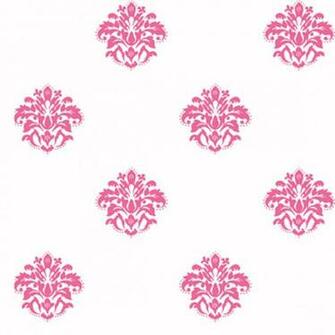 White With Pink Damask Spot Wallpaper Wall Sticker Outlet