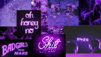 Neon Purple Aesthetic Wallpaper