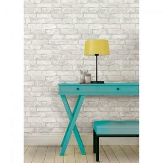 Grey And White Brick Peel Stick Wallpaper Res Wayfair