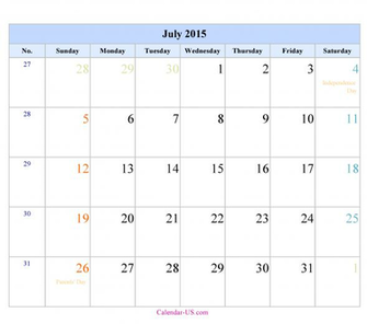 July Calendar Windows Theme All For