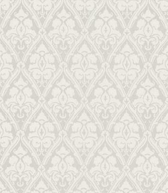 Liesel Silver Damask Wallpaper Traditional By Brewster