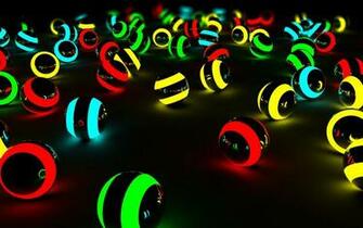 3d Balls Glow Colors Dark HD Wallpaper Epic Desktop Background