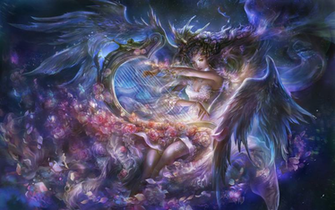 Angel S Harp HD Wallpaper Background Image Id
