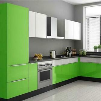 Waterproof Pvc Vinyl Solid Color Green Self Adhesive Wallpaper