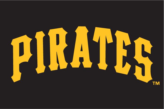 Pittsburgh Pirates Wordmark Logo In Gold On Black