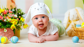 Wallpaper Easter Infants Smile Eggs Child Tongue Winter