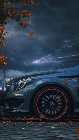 Mercedes iPhone X Dark Art Wallpaper