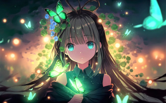 Anime Girl Wallpaper 4k Green Eyes Girly