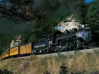 Wallpaper Steam Locomotive In The Mountains
