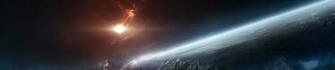 Cool Space Wallpaper Fixed Threescreenwallpaper