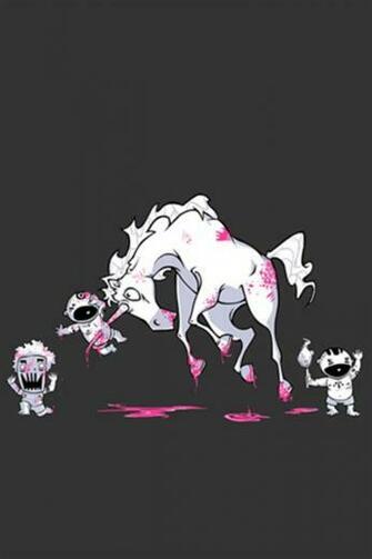 Unicorn Stab Funny iPhone Wallpaper S 3g