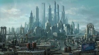 Cityscapes Artwork Wallpaper Saints