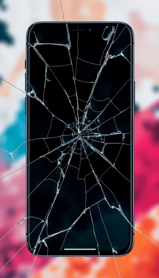 Cracked Phone Screen Wallpaper