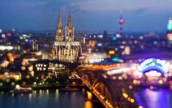 Cologne Cathedral Hohenzollern Bridge Germany HD Wallpaper