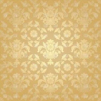 Seamless Beige Victorian Wallpaper With Floral Pattern