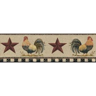 About Rooster And Barn Star Wallpaper Border Yc3401bd Chicken Country
