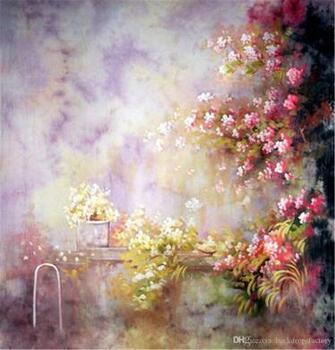 Oil Painting Flowers Photography Background Vinyl Backdrops