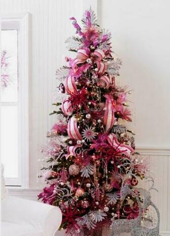 Artificial Pink Christmas Trees For