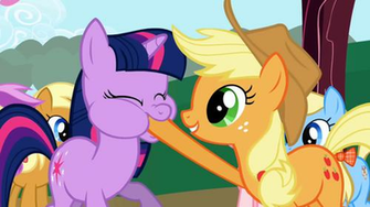 Image Applejack Twilight Sparkle Forcefeeding S1e1 Png My Little