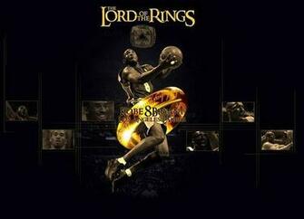 Kobe Bryant Championship Titles Surrounded By The Golden Lord Of