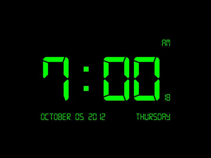 Digital Clock Is Screen Saver That Displays The Current Time As