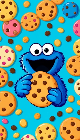Cute Cookie Monster Wallpaper