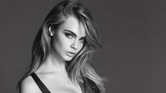 Cara Delevingne Black And White Photo HD Wallpaper