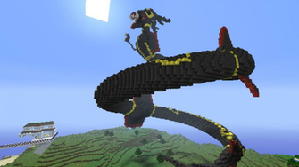 Pixelmon Shiny Rayquaza Statue