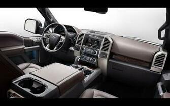 Ford F Platinum Pickup Interior G Wallpaper Background