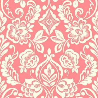 Diamonds Damasks Floral Wallpaper Red Damask