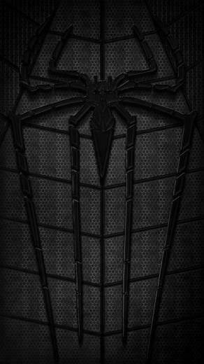 Spider Man Logo White Phone Wallpaper Top