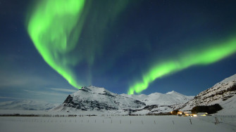 Desktop Wallpaper Iceland Polar Light Winter Nature