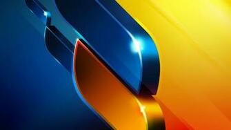 Wallpaper 4k 3d Blue Yellow Abstract Os