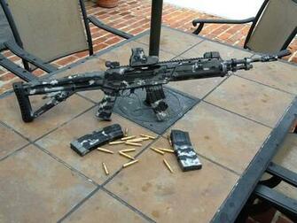 Mini Assault Rifle Weapon Gun Military Wallpaper