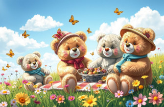 Cute Teddy Bears Wallpaper