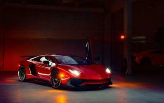 Red Lamborghini Aventador Superveloce New HD Wallpaper