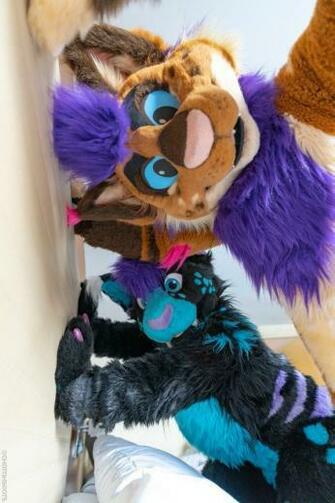 Strobes On Furry Art Fursuit