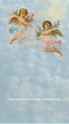 Cherub Wallpaper Top Background