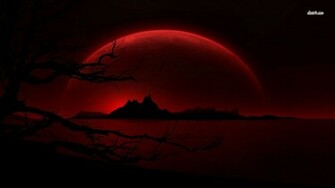 Red Moon Wallpaper Fantasy