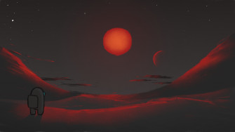Among Us Space Background Wallpaper