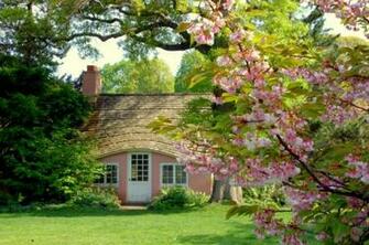 Cherry English Cottage Desktop Wallpaper In HD Full